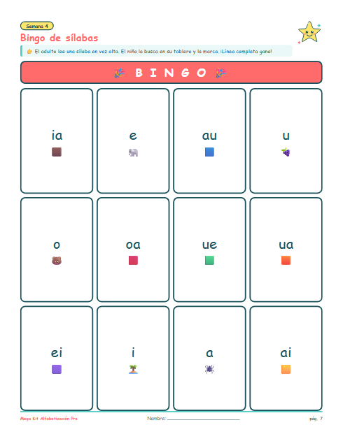 Juego imprimible recortable